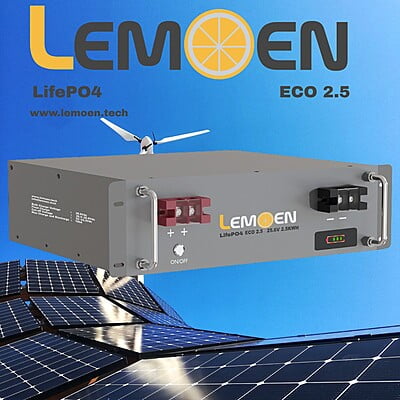 Lemoen: Battery Lithium Ion ECO 2.56KWH 25.6V 100Ah (Rack Mount) (LemoenECO256)
